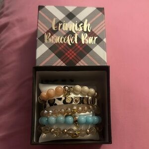 Erimish Vibrant Bracelet Set with Blue and Gold